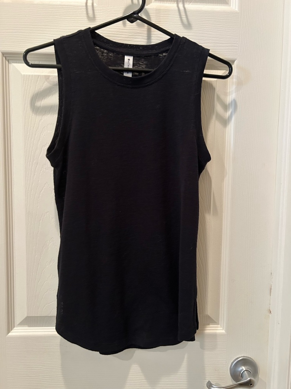 Athleta Black Ribbed Tank Top